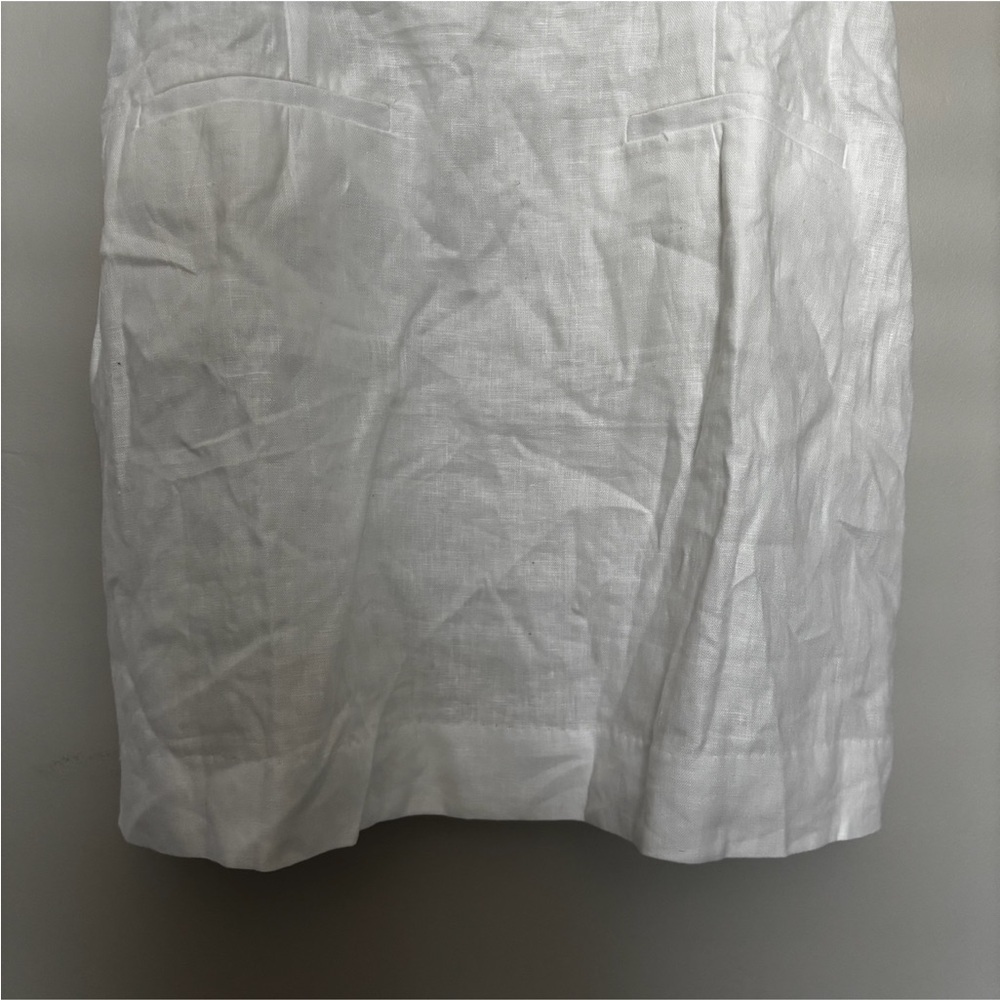 Reformation Phillipa White Linen Mini Dress Size 12 - Picture 3 of 7